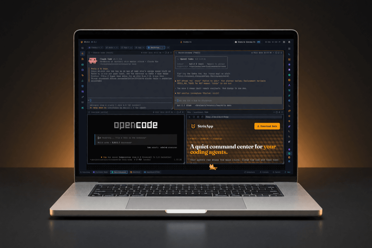 StrixApp running on a MacBook - a desktop app, not mobile